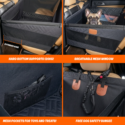 PupQuest™ - Single Dog Seat + FREE Dog Safety Bungee